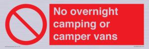 No overnight camping or camper vans